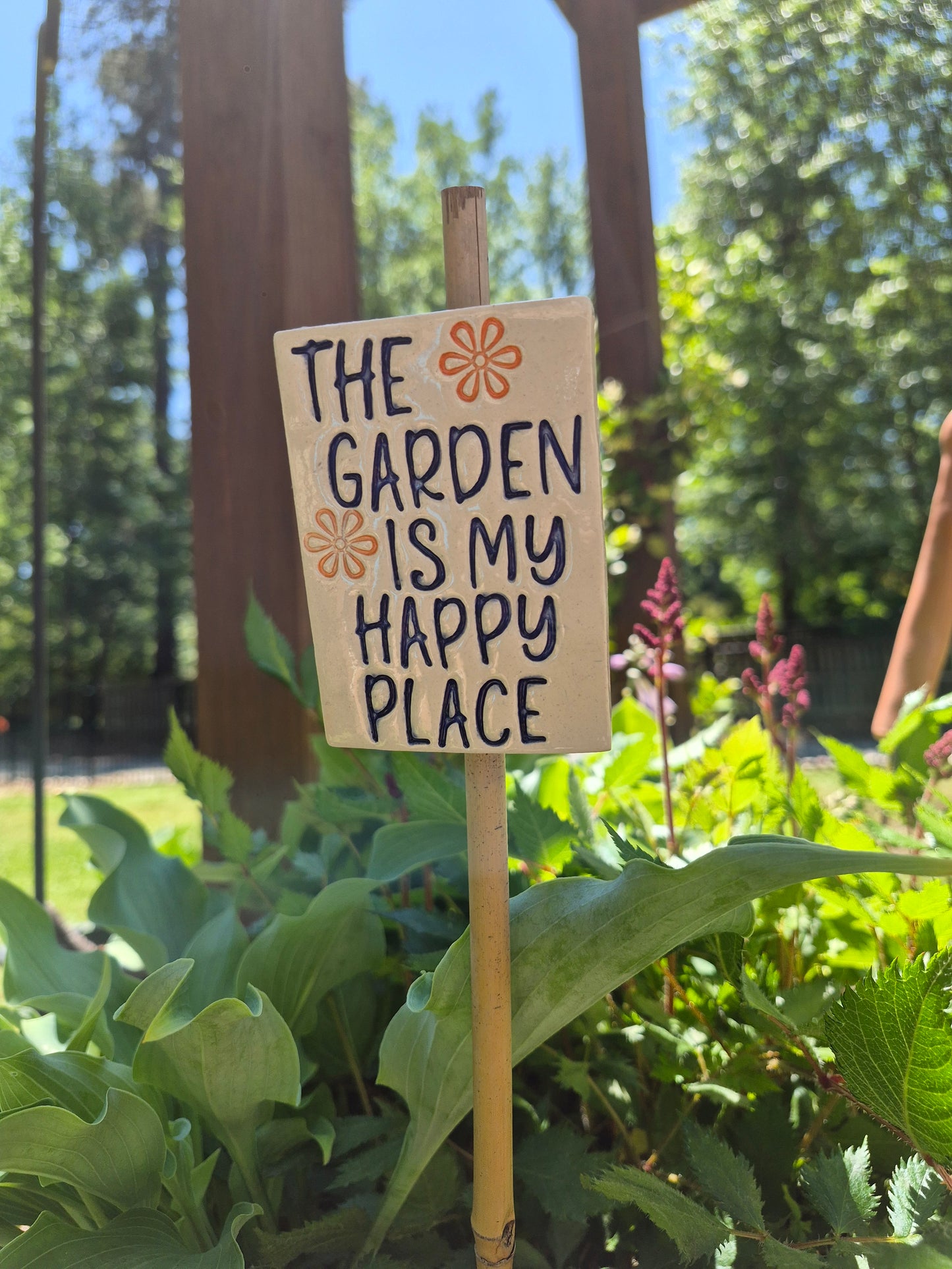 Garden Sign - THE GARDEN IS MY HAPPY PLACE