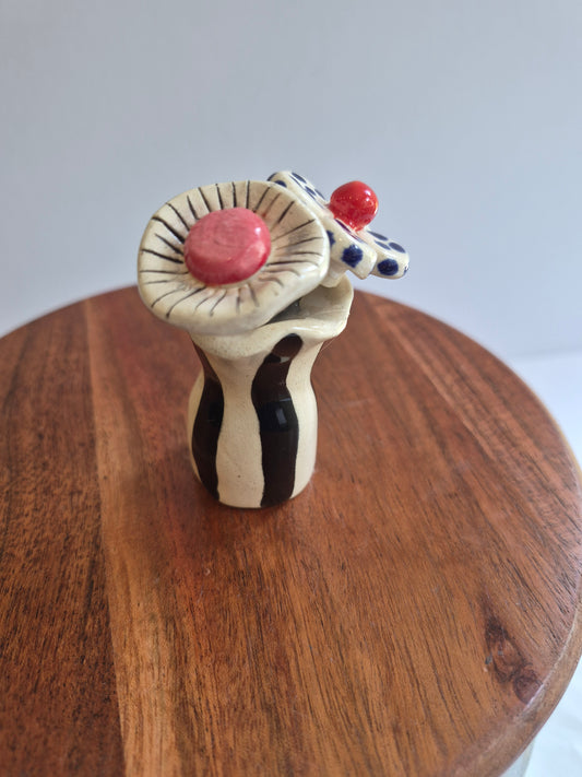 Vase w/flowers 169 - Ceramic Vase