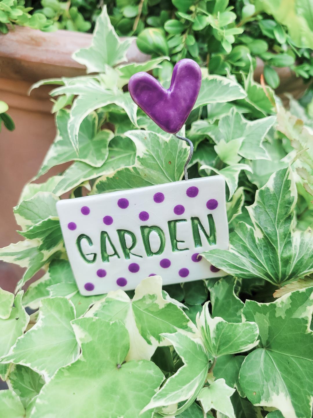 Garden Sign - GARDEN w/ heart